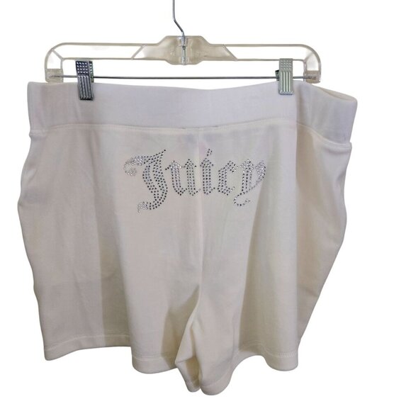 Juicy Couture NWT Big Bling Velour Hoodie Short Lounge Set Pockets Size XL - Picture 2 of 13